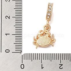 Europäische baumelnde charme der zahnstangenüberzuglegierung strass&nbsp;PALLOY-S189-38G-01