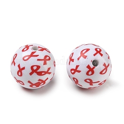 Perles acryliques opaques imprimés&nbsp;AC-CBA6329-02A-01