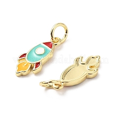 Breloques d'émail en laiton&nbsp;KK-L237-024G-01