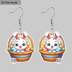 Boucles d'oreilles pendantes en acrylique pour Pâques&nbsp;FS-WG50DE5-01
