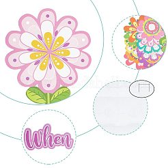 45 pièces 15 styles de fleurs de papier colorées de printemps découpées&nbsp;DIY-WH0430-033
