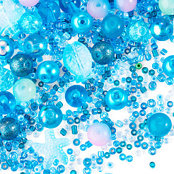 1 sachet de perles de verre de styles variés&nbsp;GLAA-TADJ0001-10D