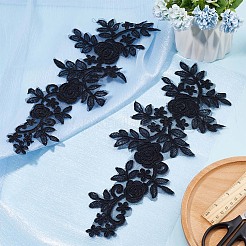 Appliques de dentelle de broderie de polyester&nbsp;DIY-WH0401-94B