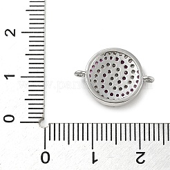 Placcatura in ottone con micro pavé di orchidee e ciondoli con connettore a vortice in zirconia cubica trasparente&nbsp;KK-A234-057P