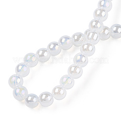 Galvanisierte imitatorische Jade Glasperlen Stränge&nbsp;GLAA-T032-J4mm-AB02