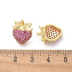 Ottone micro spianare orecchini zirconi&nbsp;EJEW-Q015-13G-01
