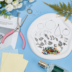 Kit para hacer aretes con tema del océano diy&nbsp;DIY-AR0003-30