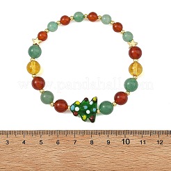 Bracelets de Noël artisanaux en verre filé à la main&nbsp;BJEW-TA00755