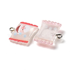 Pendentifs en résine transparente sur le thème de noël&nbsp;RESI-E022-01P-02