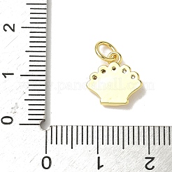Breloques en laiton avec zircone cubique de micro pave&nbsp;KK-I276-54G