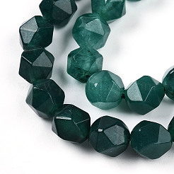 Gefärbt natürlichen weißen Jade Perlen Stränge&nbsp;G-T139-8mm-46E