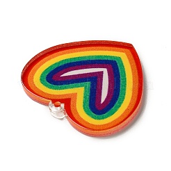 Regenbogenfarben bedruckte Acrylanhänger&nbsp;OACR-B006-01F