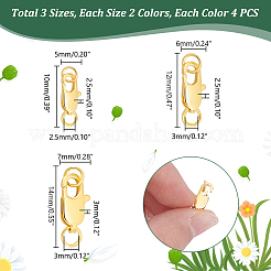 24 Stück 6 Stile Messing-Karabinerverschlüsse&nbsp;FIND-PH0018-74