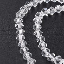 Nachzuahmen österreichischen Kristall Doppelkegel Glasperlen Stränge&nbsp;X1-GLAA-F029-4x4mm-13