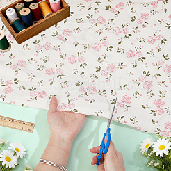 Tissu en coton à motif de fleurs&nbsp;DIY-WH0504-985E