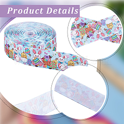 Ostern bedrucktes Ripsband aus Polyester&nbsp;OCOR-WH0077-79A