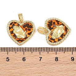Pendentifs en laiton zircon cubique transparent&nbsp;CU-CBA415D-11G-02