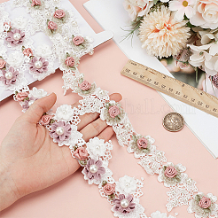 2 Yard (ca. [91] cm) Polyester-Spitzenborte mit Blumenmuster&nbsp;OCOR-MA0001-86