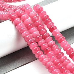 Gefärbt natürlichen weißen Jade Perlen Stränge&nbsp;G-G107-A03-01