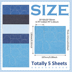 5 foglio di toppe autoadesive in denim&nbsp;PATC-TA0001-61