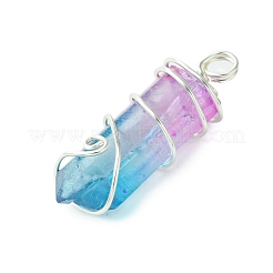 Pendentifs en quartz teints naturels bicolores&nbsp;PALLOY-JF02800-02