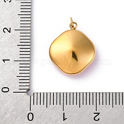 Anhänger aus facettiertem Glas aus Edelstahl 316&nbsp;STAS-K258-47G