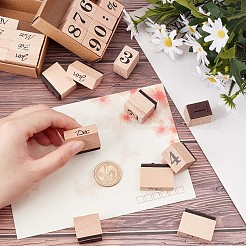 2 jeu de 2 tampons en bois de style&nbsp;DIY-CP0006-65