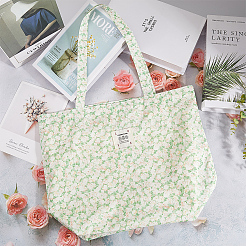 Tragetaschen aus Canvas für Damen mit Blumendruck&nbsp;ABAG-WH20005-06