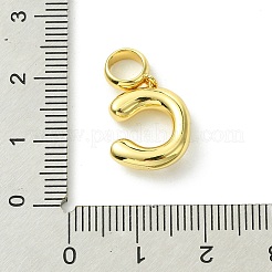 Ottone placcato a cremagliera con ciondoli pendenti europei con perle in plastica ABS&nbsp;KK-G501-02C-G