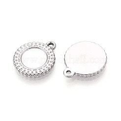 Cabochon-Fassungen für Anhänger aus Edelstahl 304&nbsp;STAS-T067-09P