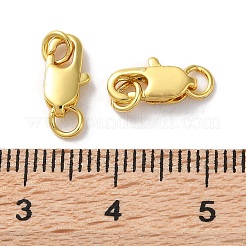 Crémaillère en laiton placage fermoirs pince de homard&nbsp;KK-F090-24G-01