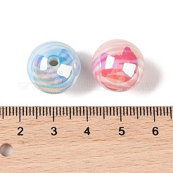 10 pièces de perles acryliques de couleurs de placage uv&nbsp;OACR-S146-01K