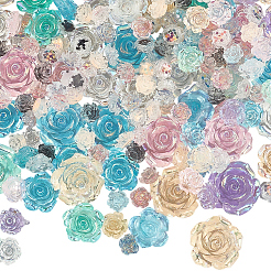 200 pz 4 stili cabochon in resina trasparente&nbsp;CRES-SP0001-12