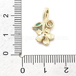 Pendentifs avec zircon cubiques à micro-pavés en laiton&nbsp;KK-Q029-03G