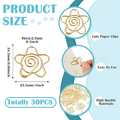Clips de papel de hierro con forma de flor&nbsp;AJEW-TAC0006-32G