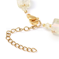 Set di braccialetti elastici con perline di vetro placcate elettroliticamente per le donne&nbsp;BJEW-JB11213