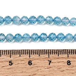 Stränge aus natürlichen und gefärbten blauen Topasperlen&nbsp;G-B088-C05-04