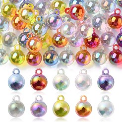 100 Stück 10 Farben UV-Beschichtung Regenbogen schillernde transparente Acrylanhänger&nbsp;PACR-CJ0001-31