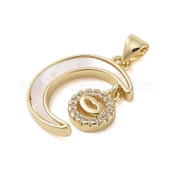 Messing micro pave klare zirkonia anhänger&nbsp;KK-I712-49G-05