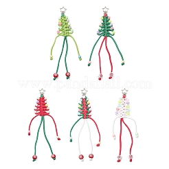 5 ciondolo per albero di Natale in corda di poliestere e spandex&nbsp;HJEW-JM03799