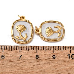 304 Edelstahl-Emaille-Anhänger&nbsp;STAS-H475-01A-G