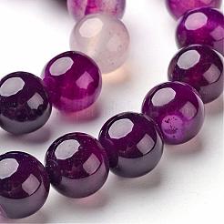 Chapelets de perles en agate à rayures naturelles/agates à bandes&nbsp;G-D845-01A-10mm