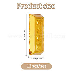 12 Stück Glasbarren/Goldbarren als Displaydekoration&nbsp;DJEW-FH0001-40