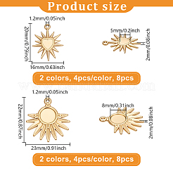 16 pz 4 stili 304 impostazioni cabochon pendente in acciaio inossidabile&nbsp;STAS-UN0064-49
