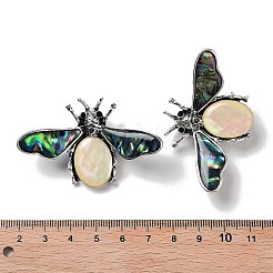 Insektenbroschen aus Legierung im tibetischen Stil&nbsp;JEWB-A021-03AS-02
