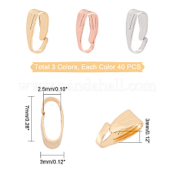 120 pièce de 3 couleurs de fermoirs à pression en laiton&nbsp;KK-PH0003-19