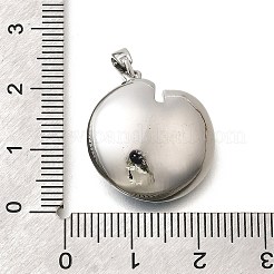 Pendentifs en forme de feuille en laiton émaillé bleu sarcelle&nbsp;KK-K398-13P
