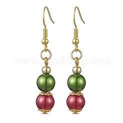 Kit di braccialetti elasticizzati con perline di vetro e orecchini pendenti&nbsp;SJEW-JS01289