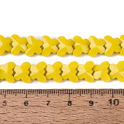 Abalorios opacas de vidrio hebras&nbsp;GLAA-Q118-01B-C01
