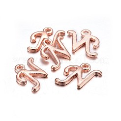 Rosévergoldete Buchstabenanhänger aus Legierung&nbsp;LS-PALLOY-P097-05-N